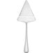 A Oneida New Rim stainless steel pie server with a triangle shaped handle.