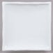 A CAC white square porcelain plate with a white edge.