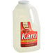 A plastic jug of Karo light corn syrup.