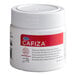 A 4.4 oz container of Urnex Cafiza espresso machine cleaning powder.