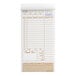 A tan and white carbonless guest check pad with beverage lines and a bottom guest receipt section.
