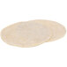 Two round white pizza crusts.