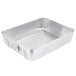 A silver rectangular Vollrath Wear-Ever aluminum roaster pan with handles.