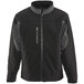 A black RefrigiWear insulated softshell jacket with grey accents.