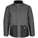 A grey and black RefrigiWear ChillShield industrial work jacket for men.