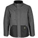 A grey and black RefrigiWear men's jacket with ChillShield technology.