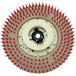 A Powr-Flite 11" right pad driver with a black circular clutch plate and red bristles.