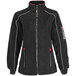 A black RefrigiWear women's jacket with red trim.