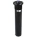 A black cylinder with a white cap.