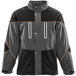 A black and grey RefrigiWear Polarforce jacket with a zipper.