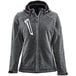 A grey RefrigiWear women's sweater jacket with white accents and a zipper.