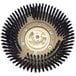 A Powr-Flite 12" Left soft polypropylene scrub brush head with black bristles.