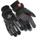 A pair of black RefrigiWear insulated softshell gloves.