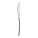 An Amefa Aurora stainless steel dessert knife with a silver handle and black blade.