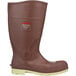 A brown Tingley Premier G2 knee boot with a white sole.