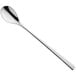 An Amefa Aurora stainless steel iced tea spoon with a long handle and a silver finish.