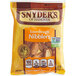 A bag of Snyder's of Hanover Sourdough Pretzel Nibblers on a white background.