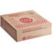 A cardboard box with red and black text reading "Eli's Cheesecake Precut Ghirardelli Chocolate Fudge Cheesecake" over a white background.