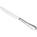 A silver Reserve by Libbey dinner knife with a textured handle.