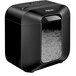 A Fellowes Powershred LX25 paper shredder in a black machine with a transparent window.
