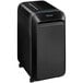 A black Fellowes Powershred LX190 cross-cut shredder with a black cover.