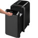 A hand opening a Fellowes Powershred LX190 black box.