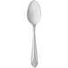 A Libbey stainless steel teaspoon with a design on the handle.