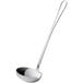 A long-handled silver Libbey Windsor punch ladle.