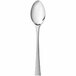 A close up of a Reserve by Libbey stainless steel teaspoon with a long handle.