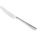 A Reserve by Libbey stainless steel dinner knife with a textured silver handle.