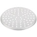 An American Metalcraft aluminum pizza pan with holes.