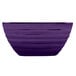 A passion purple Vollrath double wall metal square serving bowl.