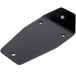 A navy blue metal bracket with holes on the side.