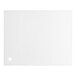 A white rectangular poly ice bin cover with a hole in the middle.