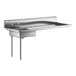 A Regency stainless steel dishtable with a right drainboard.