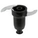 A black plastic and silver metal S blade for a Waring food processor.