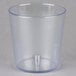 A case of 72 clear plastic Cambro tumblers.