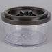 An ARY VacMaster 0.5 Qt. black plastic vacuum canister with a black lid.