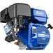 A blue and black DuroMax XP16HP gasoline engine.