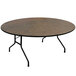 Correll Round Folding Table, 60 inch Melamine Top, Walnut - CF60MR