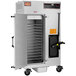 A large stainless steel Southern Pride gas smoker cabinet with a door open.