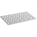 A silver 24 cup aluminum muffin and cupcake pan.