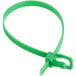 A green Retyz EveryTie cable tie with a green handle.