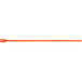 A Retyz fluorescent orange plastic cable tie with a metal handle.