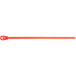 A red plastic Retyz cable tie.