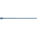 A blue metal detectable cable tie strap with a metal handle.
