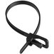 A Retyz EveryTie black plastic cable tie with a clip.