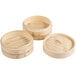 A Town bamboo steamer set with three round baskets.