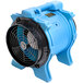 A blue Dri-Eaz Vortex axial air mover with a black fan.