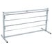 A white metal Bulman paper rack with two metal bars.